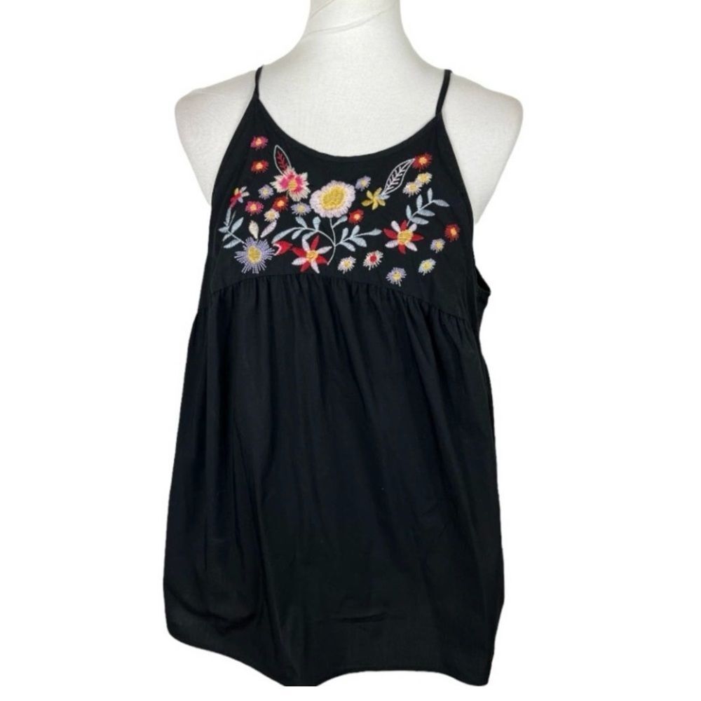 Grand & Greene Boho Embroidered Babydoll Lightweight Summer Top size Large